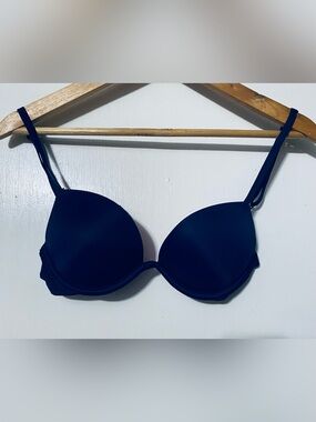 PINK Victoria's Secret Dark Blue Bra with Pink Logo